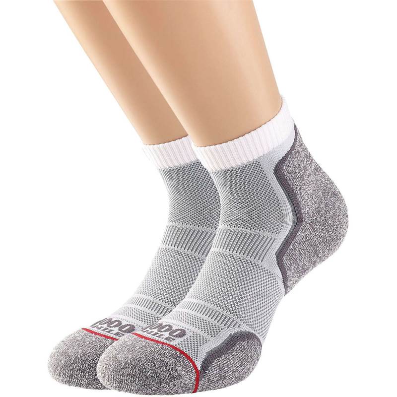 1000 Mile Sportswear Womens Single Layer Anklet Running Socks - Twin Pack-1